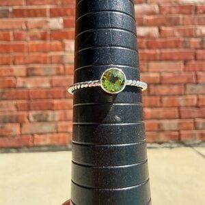 Sterling Silver Peridot Stackable Ring
